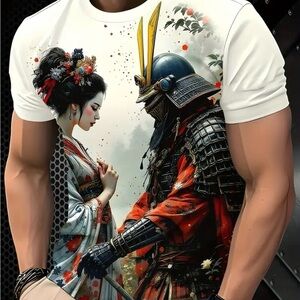Chinese Laundry Samurai Graphic Tee - White and Red